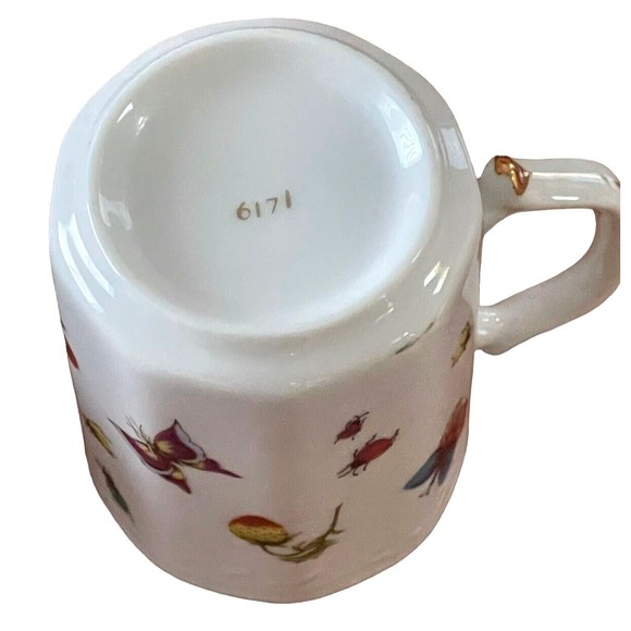 Vtg Ardalt Royal Crown Spring Time Coffee Tea Mugs Cups Set of 4 Japan Butterfly - Picture 5 of 6